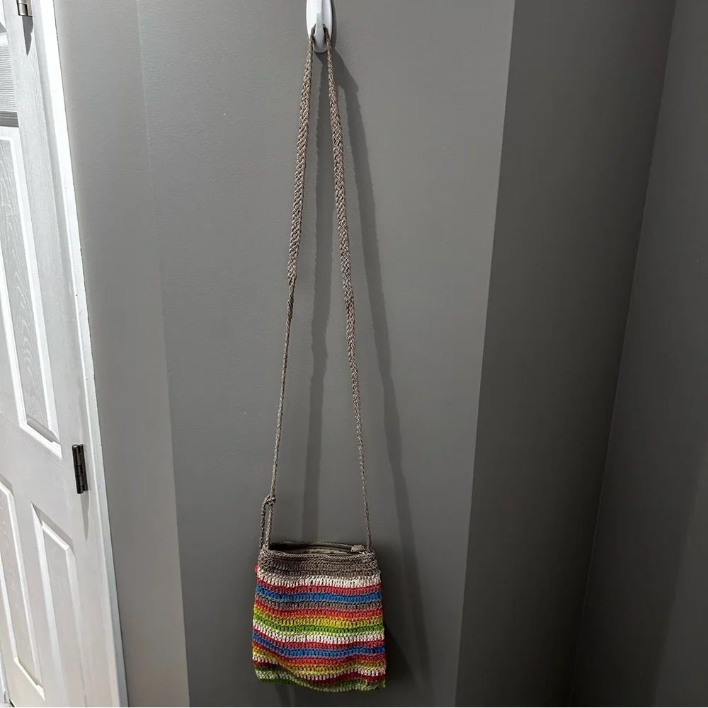 Crochet Style Colorful Crossbody Bag
